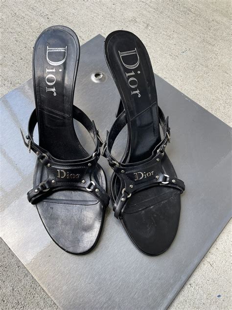 vintage dior bondage heels|Rare Vintage Dior Galliano Bondage Pointed Toe Logo Heels 39.